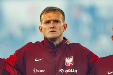 Karol Swiderski, Finlandiya ve Polonya milli takımları arasında oynanan 2026 Dünya Kupası ön eleme maçında görüldü (Maciej Rogowski)