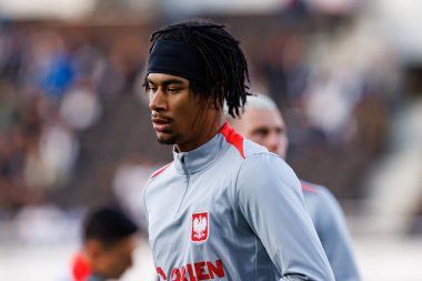 Dünya Kupası 2026 Avrupa ön eleme maçında Finlandiya ve Polonya milli takımları arasında Maximilian Oyedele görüldü (Maciej Rogowski)