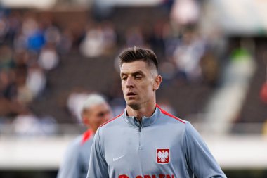 Krzysztof Piatek 2026 Dünya Kupası 'nda Finlandiya ve Polonya milli takımları arasında oynanan Avrupa ön eleme maçında görüldü (Maciej Rogowski)