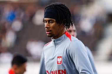 Dünya Kupası 2026 Avrupa ön eleme maçında Finlandiya ve Polonya milli takımları arasında Maximilian Oyedele görüldü (Maciej Rogowski)