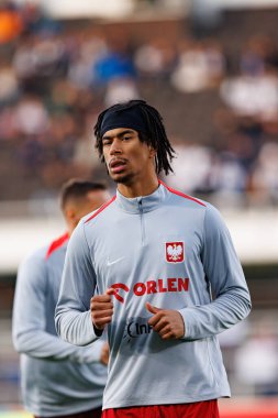 Dünya Kupası 2026 Avrupa ön eleme maçında Finlandiya ve Polonya milli takımları arasında Maximilian Oyedele görüldü (Maciej Rogowski)