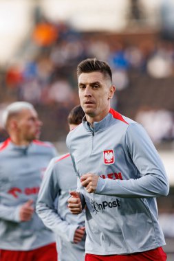 Krzysztof Piatek 2026 Dünya Kupası 'nda Finlandiya ve Polonya milli takımları arasında oynanan Avrupa ön eleme maçında görüldü (Maciej Rogowski)