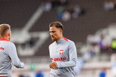 Matty Cash, Finlandiya ve Polonya milli takımları arasında oynanan 2026 Dünya Kupası ön eleme maçında görüldü (Maciej Rogowski))