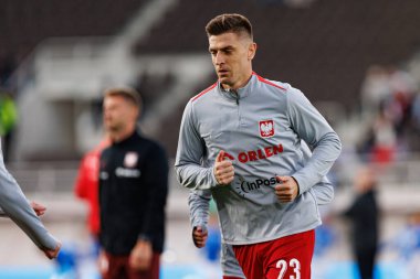 Krzysztof Piatek 2026 Dünya Kupası 'nda Finlandiya ve Polonya milli takımları arasında oynanan Avrupa ön eleme maçında görüldü (Maciej Rogowski)