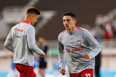 Dünya Kupası 2026 Avrupa Ön eleme maçında Finlandiya ve Polonya milli takımları arasında Bartosz Slisz görüldü (Maciej Rogowski)
