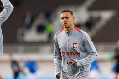 Przemyslaw Frankowski, Finlandiya ve Polonya milli takımları arasında oynanan 2026 Dünya Kupası Avrupa ön eleme maçında görüldü (Maciej Rogowski)