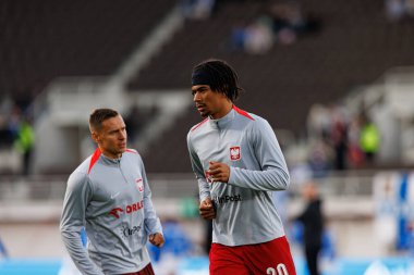 Dünya Kupası 2026 Avrupa ön eleme maçında Finlandiya ve Polonya milli takımları arasında Maximilian Oyedele görüldü (Maciej Rogowski)