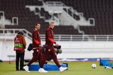 Jakub Kiwior ve Bartosz Mrozek, 2026 Dünya Kupası 'nda Finlandiya ve Polonya milli takımları arasında oynanan Avrupa ön eleme maçında görüldü (Maciej Rogowski)