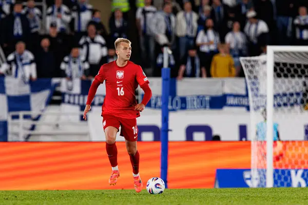 Mateusz Skrzypczak, Finlandiya ve Polonya milli takımları arasında oynanan 2026 Dünya Kupası Avrupa ön eleme maçında görüldü (Maciej Rogowski)