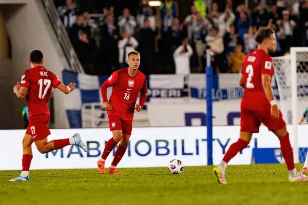 Mateusz Skrzypczak, Finlandiya ve Polonya milli takımları arasında oynanan 2026 Dünya Kupası Avrupa ön eleme maçında görüldü (Maciej Rogowski)