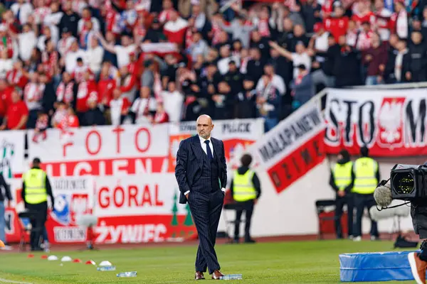 Michal Probierz, Finlandiya ve Polonya milli takımları arasında oynanan 2026 Dünya Kupası ön eleme maçında görüldü (Maciej Rogowski)