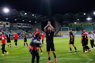 Saba Khvadagiani, Polonya ve Gürcistan milli takımları arasında oynanan UEFA U-21 2025 maçında görüldü (Maciej Rogowski)