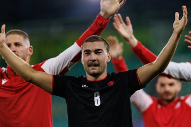 Otar Mamageishvili, Polonya ve Gürcistan milli takımları arasında oynanan UEFA U-21 2025 maçında görüldü (Maciej Rogowski)