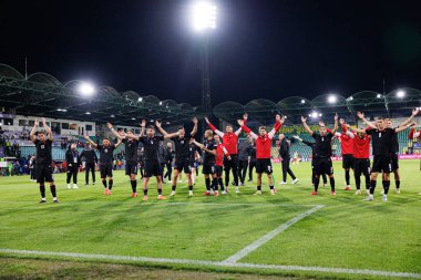 Gürcistan 'ın oyuncuları, Polonya ve Gürcistan milli takımları arasında oynanan UEFA U-21-2025 maçında görüldü (Maciej Rogowski)