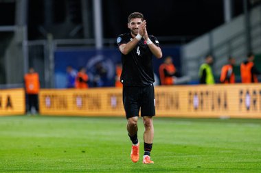 Saba Khvadagiani, Polonya ve Gürcistan milli takımları arasında oynanan UEFA U-21 2025 maçında görüldü (Maciej Rogowski)