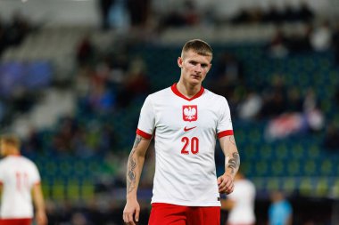 Wiktor Bogacz, Polonya ve Gürcistan milli takımları arasında oynanan UEFA U-21 2025 maçında görüldü (Maciej Rogowski)