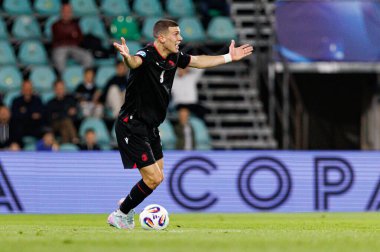 Giorgi Kvernadze, Polonya ve Gürcistan milli takımları arasında oynanan UEFA U-21 2025 maçında görüldü (Maciej Rogowski)