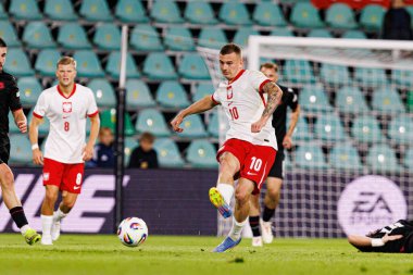 Kacper Kozlowski, Polonya ve Gürcistan milli takımları arasında oynanan UEFA U-21 2025 maçında görüldü (Maciej Rogowski)