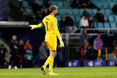 Kacper Tobiasz, Polonya ve Gürcistan milli takımları arasında oynanan UEFA U-21 2025 maçında görüldü (Maciej Rogowski)