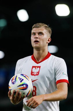 Jakub Kaluzinski, Polonya ve Gürcistan milli takımları arasında oynanan UEFA U-21 2025 maçında görüldü (Maciej Rogowski)