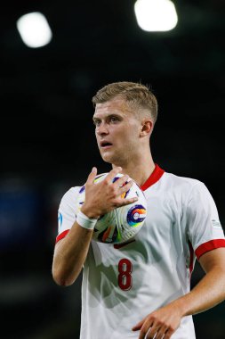 Jakub Kaluzinski, Polonya ve Gürcistan milli takımları arasında oynanan UEFA U-21 2025 maçında görüldü (Maciej Rogowski)