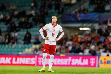 Dominik Marczuk, Polonya ve Gürcistan milli takımları arasında oynanan UEFA U-21 2025 maçında görüldü (Maciej Rogowski)