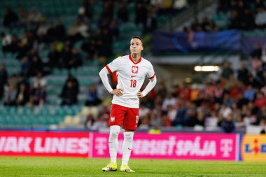 Dominik Marczuk, Polonya ve Gürcistan milli takımları arasında oynanan UEFA U-21 2025 maçında görüldü (Maciej Rogowski)