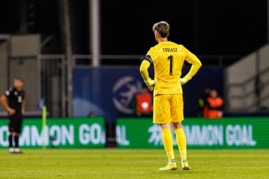 Kacper Tobiasz, Polonya ve Gürcistan milli takımları arasında oynanan UEFA U-21 2025 maçında görüldü (Maciej Rogowski)