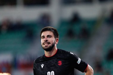Polonya ve Gürcistan milli takımları arasında oynanan UEFA U-21-2025 maçında Giorgi Abuashvili görüldü (Maciej Rogowski)
