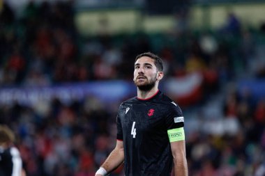 Saba Khvadagiani, Polonya ve Gürcistan milli takımları arasında oynanan UEFA U-21 2025 maçında görüldü (Maciej Rogowski)