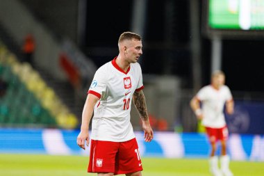 Kacper Kozlowski, Polonya ve Gürcistan milli takımları arasında oynanan UEFA U-21 2025 maçında görüldü (Maciej Rogowski)