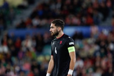 Saba Khvadagiani, Polonya ve Gürcistan milli takımları arasında oynanan UEFA U-21 2025 maçında görüldü (Maciej Rogowski)