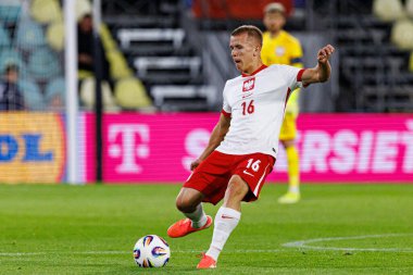 Antoni Kozubal, Polonya ve Gürcistan milli takımları arasında oynanan UEFA U-21 2025 maçında görüldü (Maciej Rogowski)