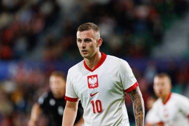 Kacper Kozlowski, Polonya ve Gürcistan milli takımları arasında oynanan UEFA U-21 2025 maçında görüldü (Maciej Rogowski)