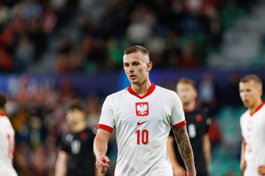 Kacper Kozlowski, Polonya ve Gürcistan milli takımları arasında oynanan UEFA U-21 2025 maçında görüldü (Maciej Rogowski)
