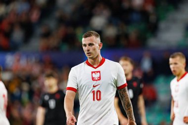 Kacper Kozlowski, Polonya ve Gürcistan milli takımları arasında oynanan UEFA U-21 2025 maçında görüldü (Maciej Rogowski)