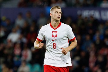 Jakub Kaluzinski, Polonya ve Gürcistan milli takımları arasında oynanan UEFA U-21 2025 maçında görüldü (Maciej Rogowski)