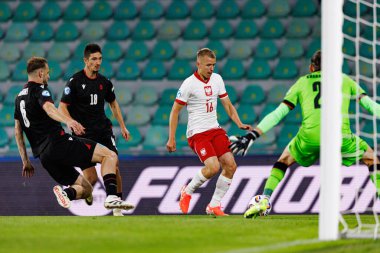 Antoni Kozubal, Polonya ve Gürcistan milli takımları arasında oynanan UEFA U-21 2025 maçında görüldü (Maciej Rogowski)