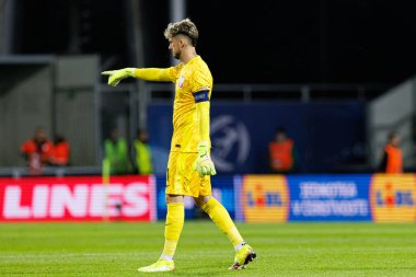 Kacper Tobiasz, Polonya ve Gürcistan milli takımları arasında oynanan UEFA U-21 2025 maçında görüldü (Maciej Rogowski)