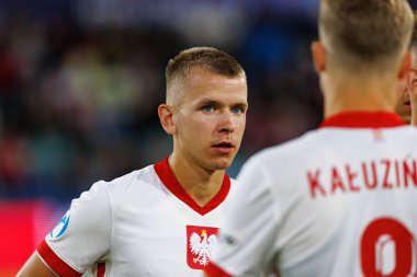 Antoni Kozubal, Polonya ve Gürcistan milli takımları arasında oynanan UEFA U-21 2025 maçında görüldü (Maciej Rogowski)