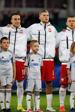  Dominik Marczuk, Jakub Kaluzinski ve Antoni Kozubal, Polonya ve Gürcistan milli takımları arasında oynanan UEFA Euro U-21 maçında görüldü (Maciej Rogowski)