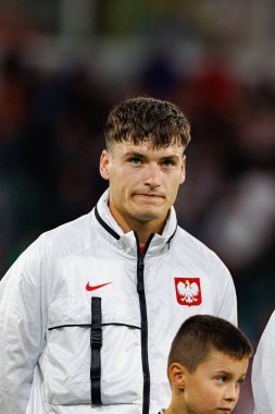 Arkadiusz Pyrka, Polonya ve Gürcistan milli takımları arasında oynanan UEFA U-21 2025 maçında görüldü (Maciej Rogowski)