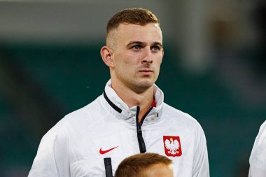 Kacper Kozlowski, Polonya ve Gürcistan milli takımları arasında oynanan UEFA U-21 2025 maçında görüldü (Maciej Rogowski)