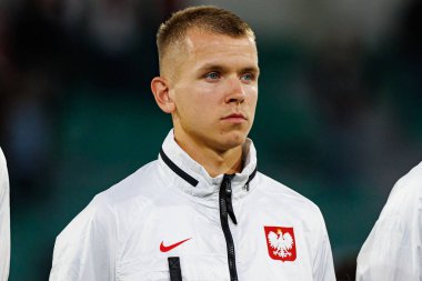 Antoni Kozubal, Polonya ve Gürcistan milli takımları arasında oynanan UEFA U-21 2025 maçında görüldü (Maciej Rogowski)