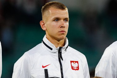 Antoni Kozubal, Polonya ve Gürcistan milli takımları arasında oynanan UEFA U-21 2025 maçında görüldü (Maciej Rogowski)