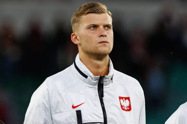 Jakub Kaluzinski, Polonya ve Gürcistan milli takımları arasında oynanan UEFA U-21 2025 maçında görüldü (Maciej Rogowski)