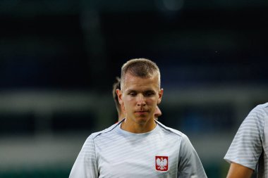 Antoni Kozubal, Polonya ve Gürcistan milli takımları arasında oynanan UEFA U-21 2025 maçında görüldü (Maciej Rogowski)
