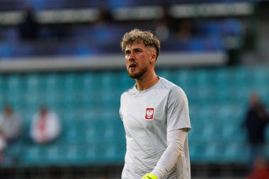 Kacper Tobiasz, Polonya ve Gürcistan milli takımları arasında oynanan UEFA U-21 2025 maçında görüldü (Maciej Rogowski)