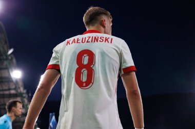 Jakub Kaluzinski, Polonya ve Gürcistan milli takımları arasında oynanan UEFA U-21 2025 maçında görüldü (Maciej Rogowski)