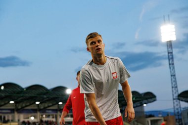 Jakub Kaluzinski, Polonya ve Gürcistan milli takımları arasında oynanan UEFA U-21 2025 maçında görüldü (Maciej Rogowski)